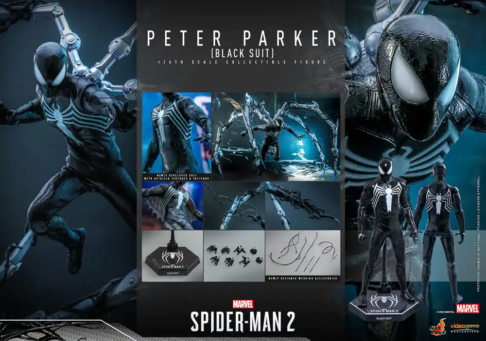Spider-Man 2 Video Game Masterpiece akcijska figura 1/6 Peter Parker (Black Suit) 30 cm fotografija proizvoda
