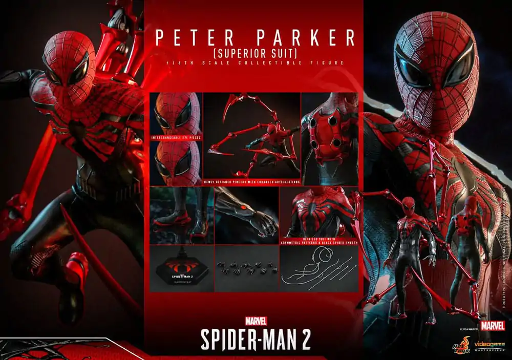 Spider-Man 2 Video Game Masterpiece akcijska figura 1/6 Peter Parker (Superior Suit) 30 cm fotografija proizvoda