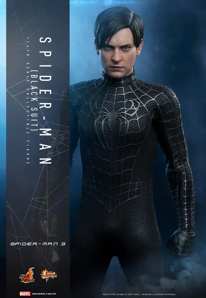 Spider-Man 3 Movie Masterpiece akcijska figura 1/6 Spider-Man (Black Suit) 30 cm fotografija proizvoda