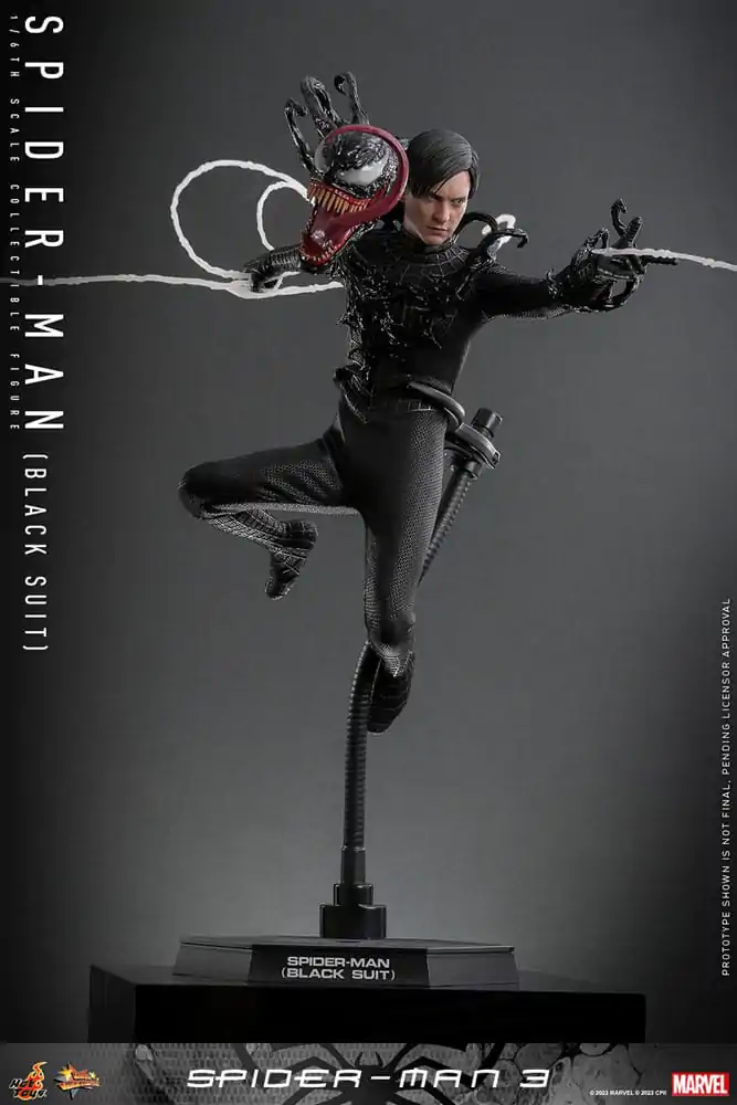 Spider-Man 3 Movie Masterpiece akcijska figura 1/6 Spider-Man (Black Suit) 30 cm fotografija proizvoda