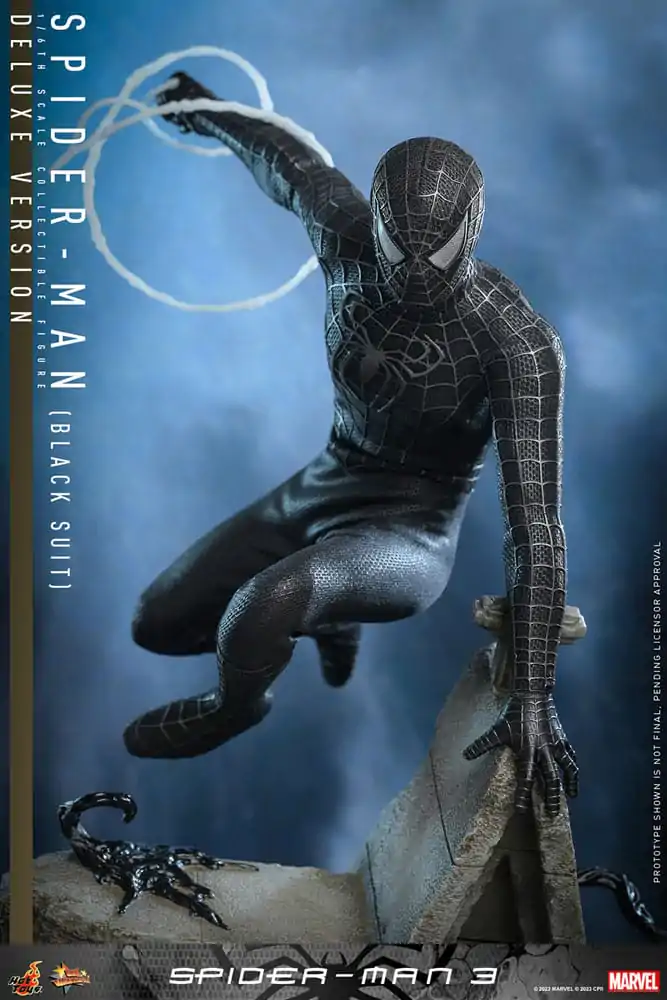 Spider-Man 3 Movie Masterpiece akcijska figura 1/6 Spider-Man (Black Suit) (Deluxe verzija) 30 cm fotografija proizvoda