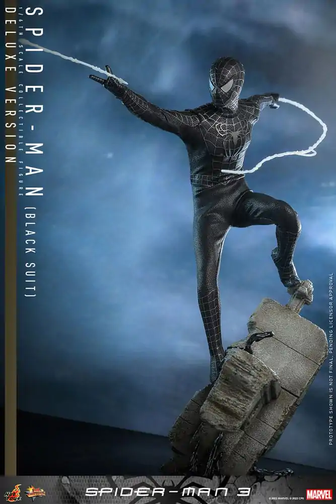 Spider-Man 3 Movie Masterpiece akcijska figura 1/6 Spider-Man (Black Suit) (Deluxe verzija) 30 cm fotografija proizvoda