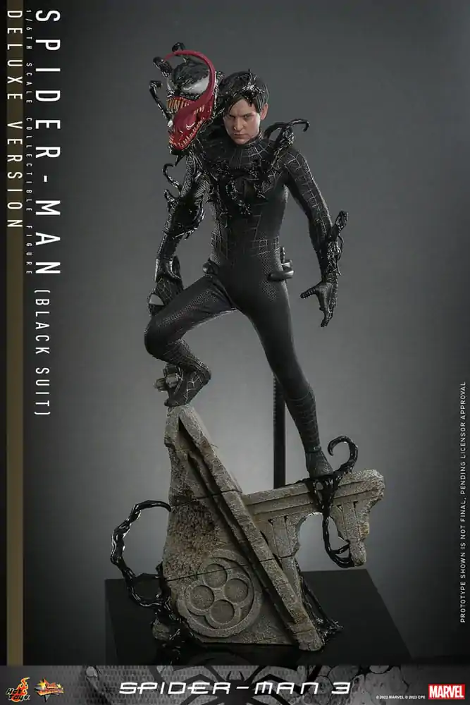 Spider-Man 3 Movie Masterpiece akcijska figura 1/6 Spider-Man (Black Suit) (Deluxe verzija) 30 cm fotografija proizvoda