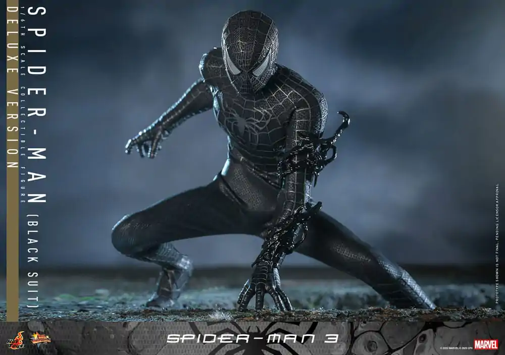 Spider-Man 3 Movie Masterpiece akcijska figura 1/6 Spider-Man (Black Suit) (Deluxe verzija) 30 cm fotografija proizvoda