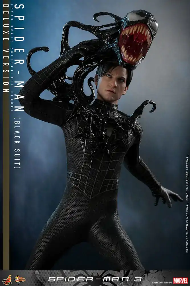 Spider-Man 3 Movie Masterpiece akcijska figura 1/6 Spider-Man (Black Suit) (Deluxe verzija) 30 cm fotografija proizvoda