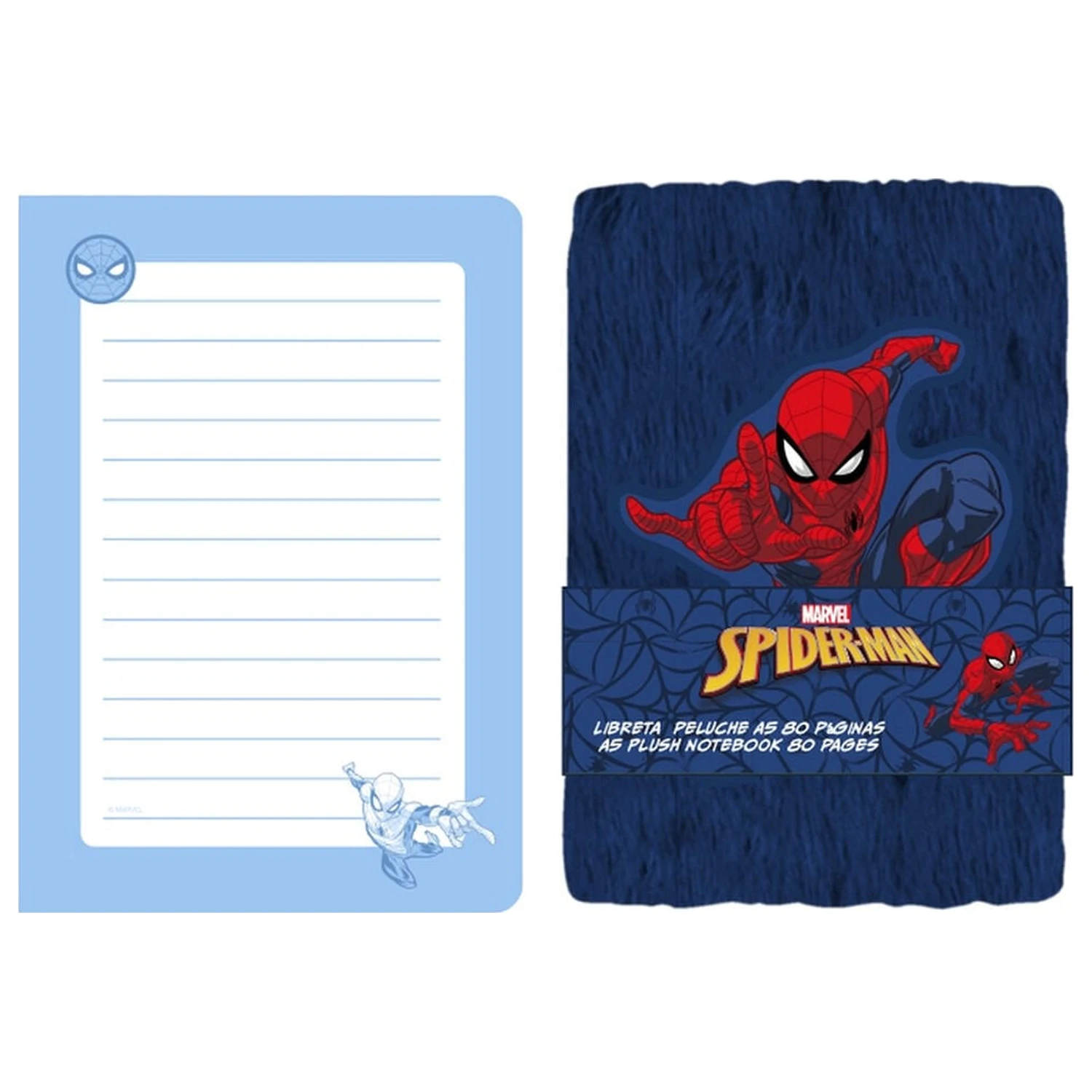 Marvel Spiderman A5 plišana bilježnica fotografija proizvoda