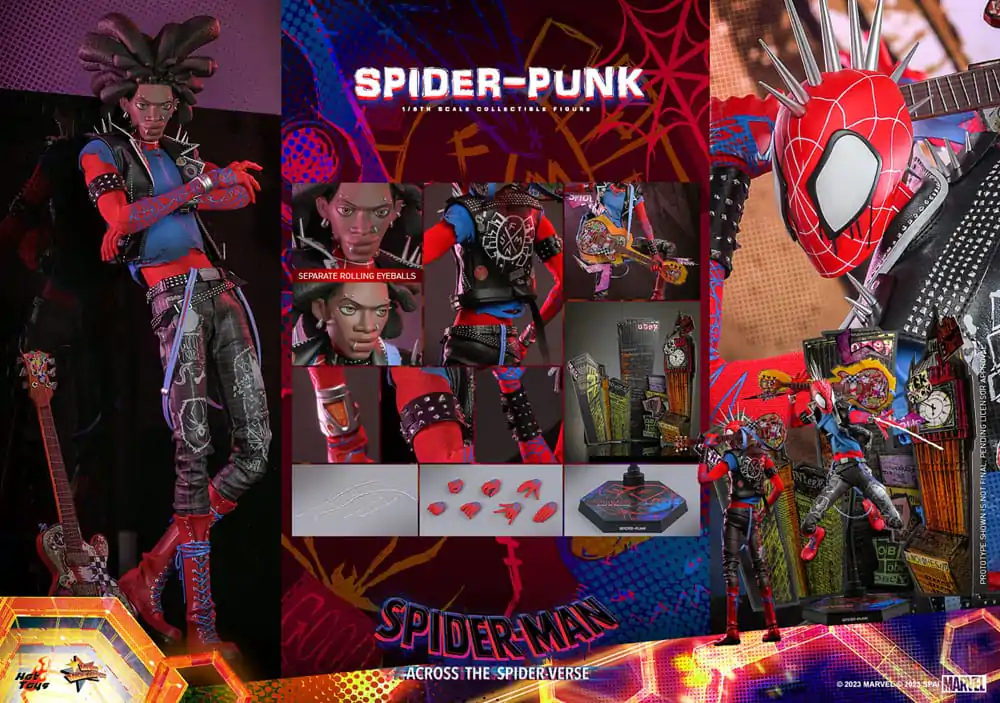 Spider-Man: Across the Spider-Verse Movie Masterpiece akcijska figura 1/6 Spider-Punk 32 cm fotografija proizvoda