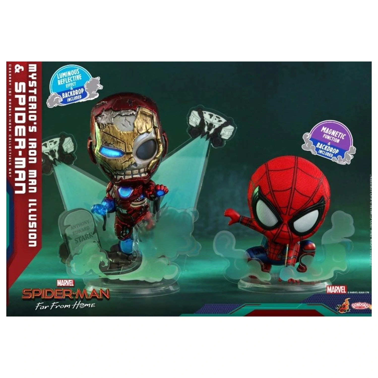 Spider-Man Cosbaby Wave 3 Mysterio's Iron Man Illusion & Spider fotografija proizvoda
