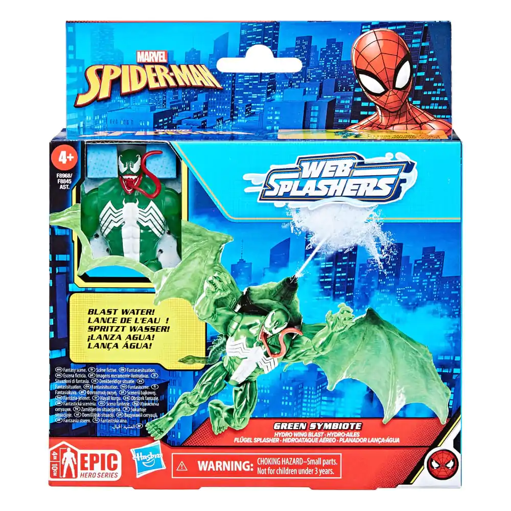 Spider-Man Epic Hero Series Web Splashers akcijska figura Green Symbiote Hydro Wing Blast 10 cm fotografija proizvoda