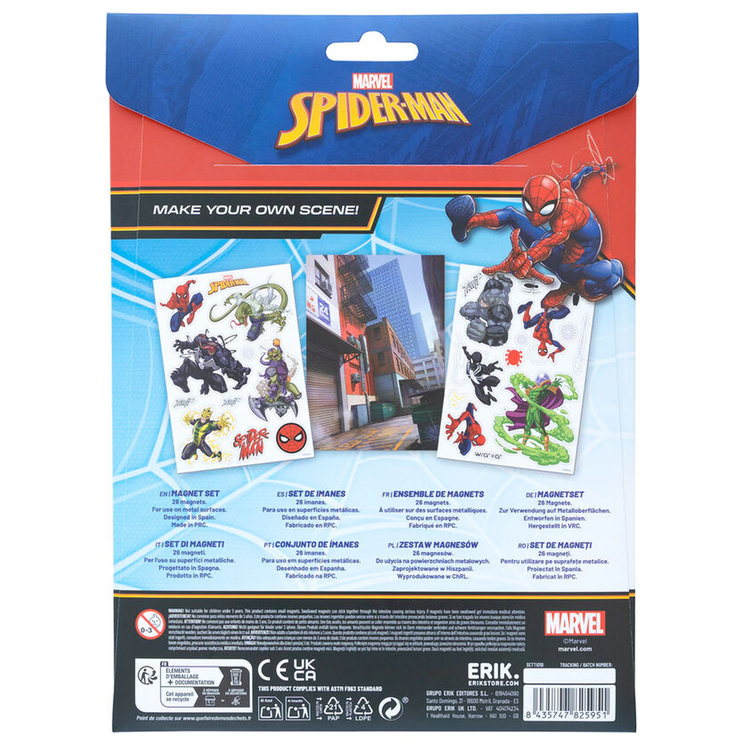Marvel Spiderman set izrezanih magneta fotografija proizvoda