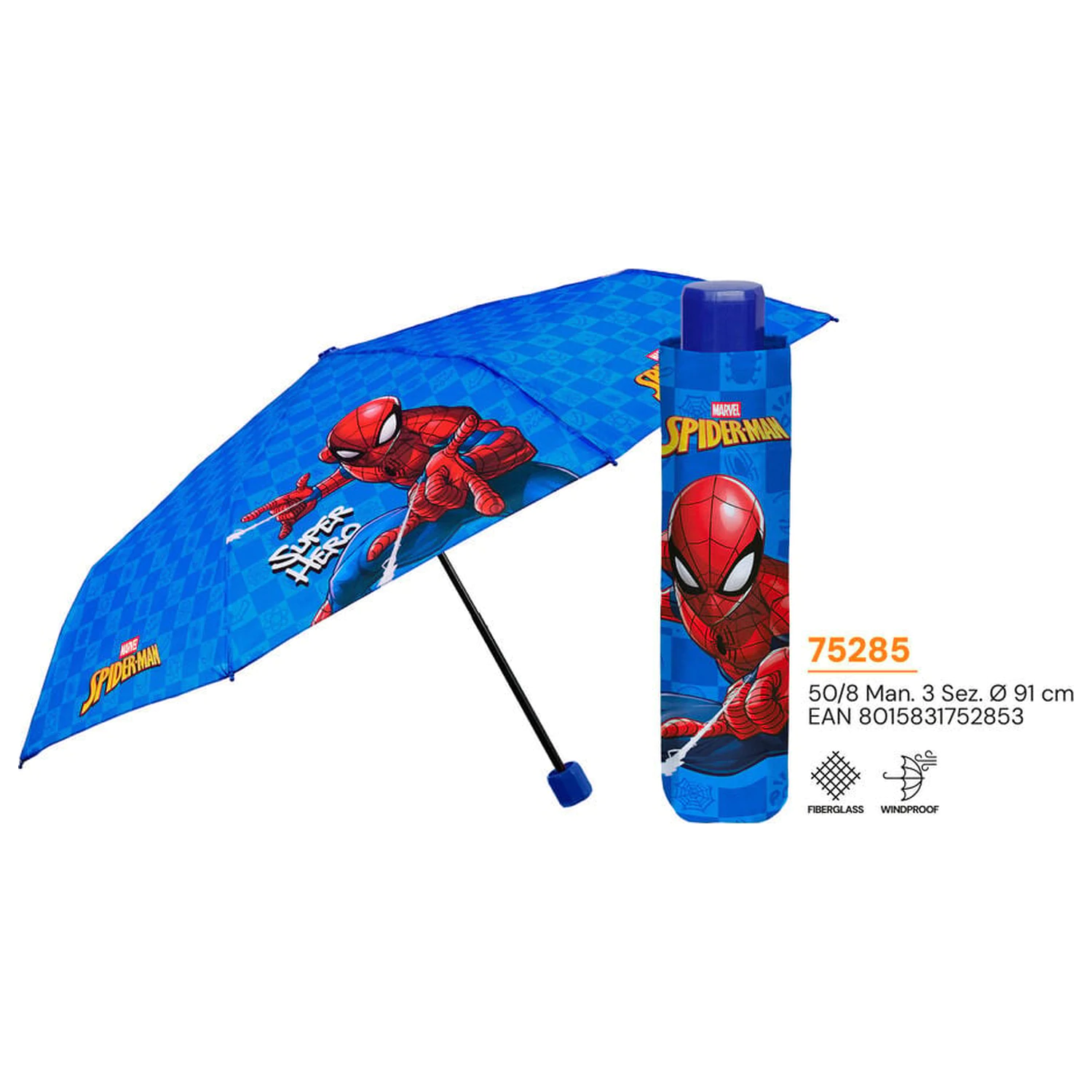 Marvel Spiderman ručno sklopivi kišobran 50 cm fotografija proizvoda