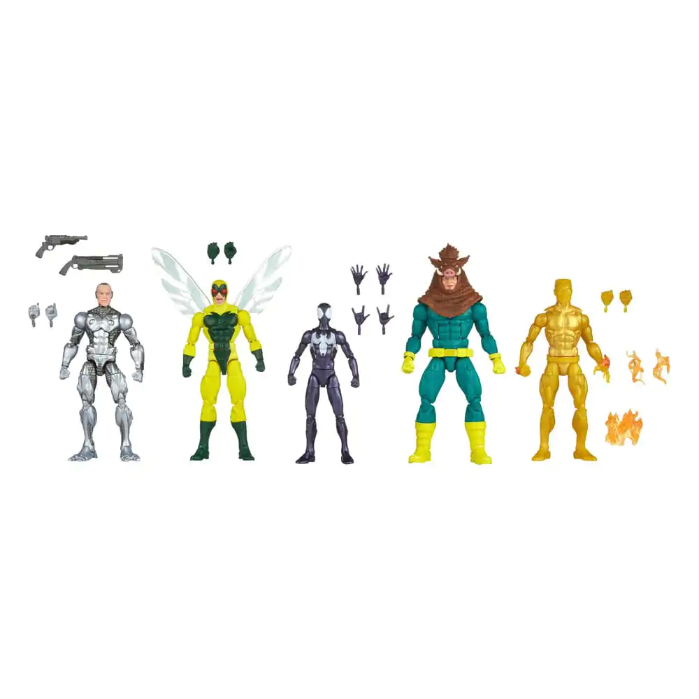 Spider-Man Marvel Legends akcijska figura 5-Pack Spider-Man, Silvermane, Human Fly, Molten Man, Razorback 15 cm fotografija proizvoda