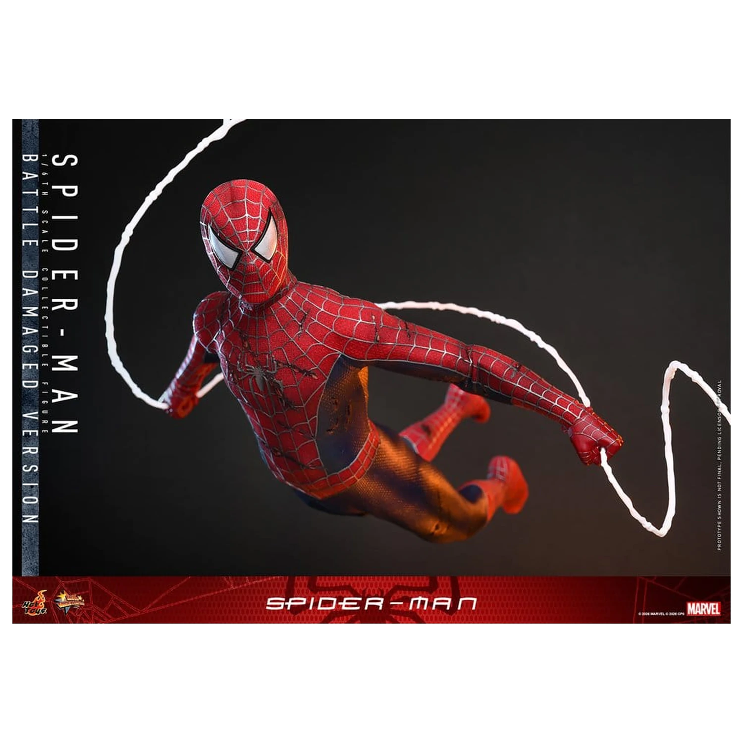 Spider-Man Movie Masterpiece akcijska figura 1/6 Spider-Man (Battle Damaged Version) 30 cm fotografija proizvoda