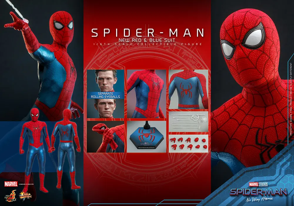 Spider-Man: No Way Home Movie Masterpiece akcijska figura 1/6 Spider-Man (New Red and Blue Suit) 28 cm fotografija proizvoda