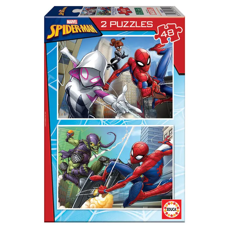 Marvel Spiderman puzzle 2x48 komada fotografija proizvoda