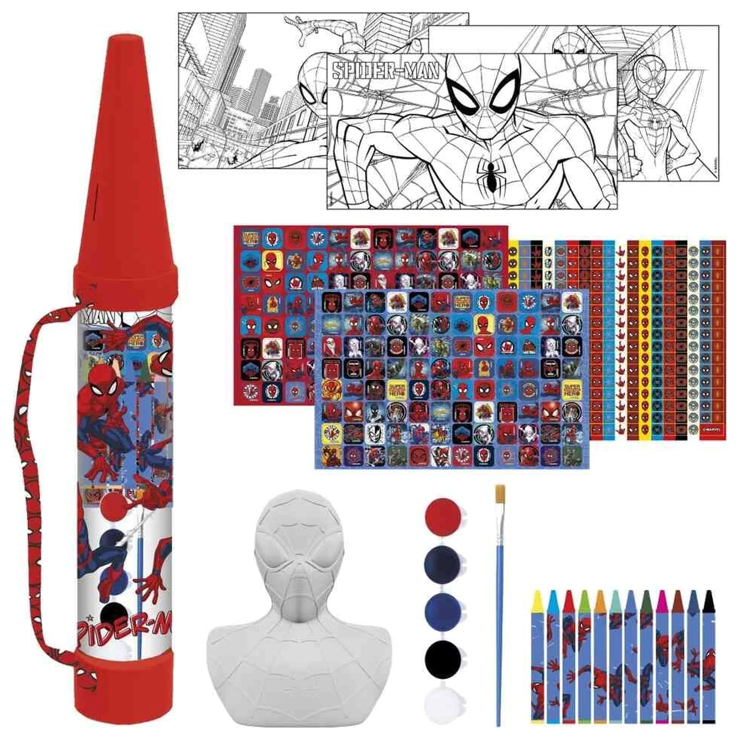 Marvel Spiderman set drvenih bojica fotografija proizvoda