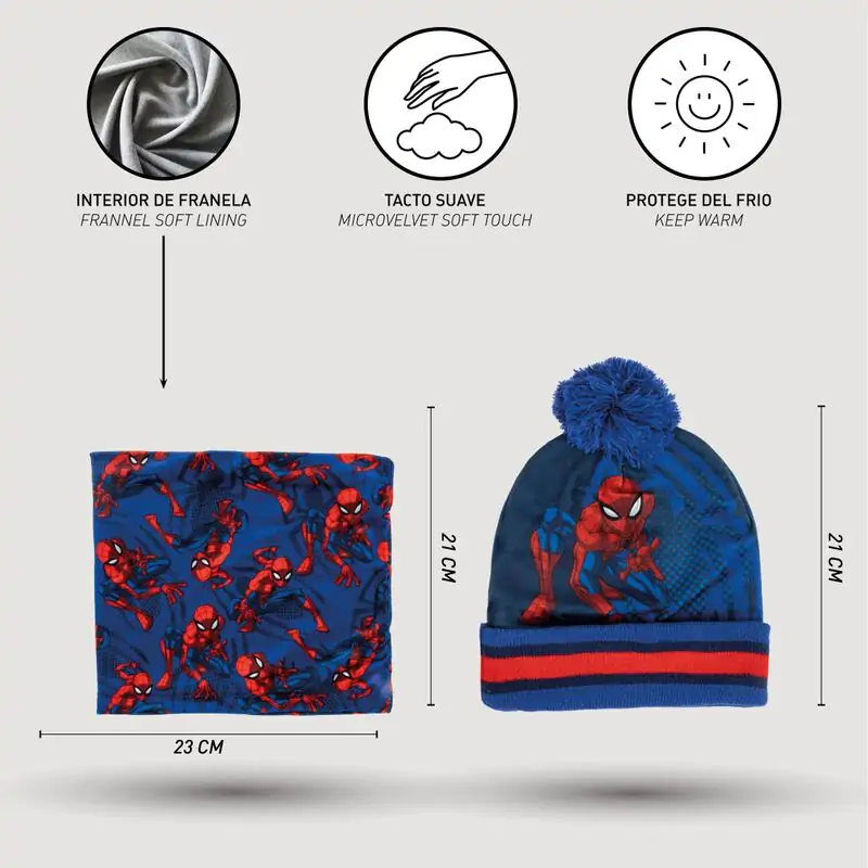 Marvel Spiderman zimski set snood kapa rukavice fotografija proizvoda