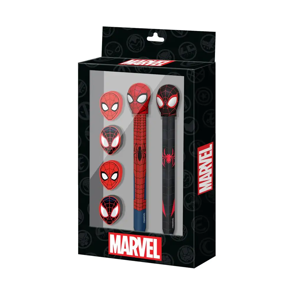 Marvel Spiderman kemijska olovka + olovka + 4 gumice paket fotografija proizvoda