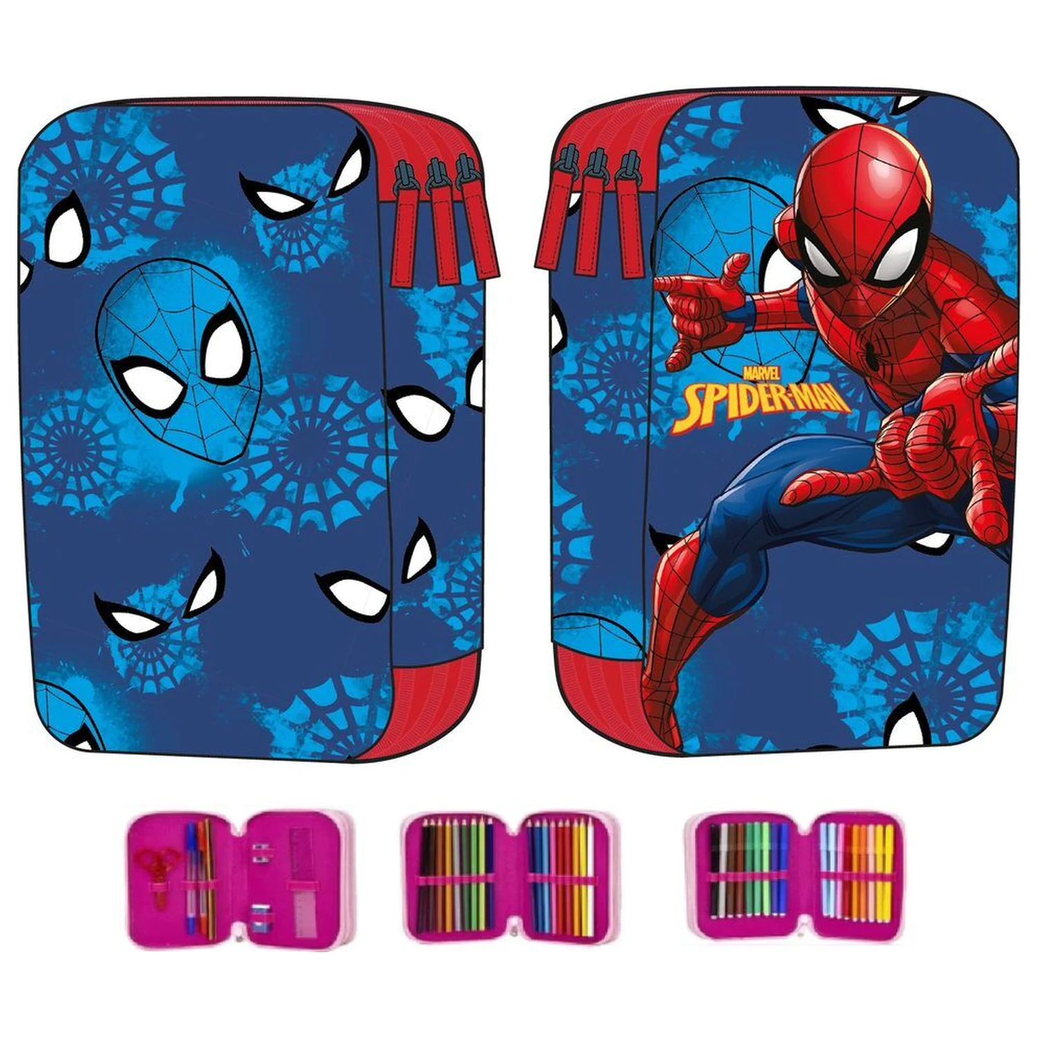 Marvel Spiderman trostruka pernica fotografija proizvoda