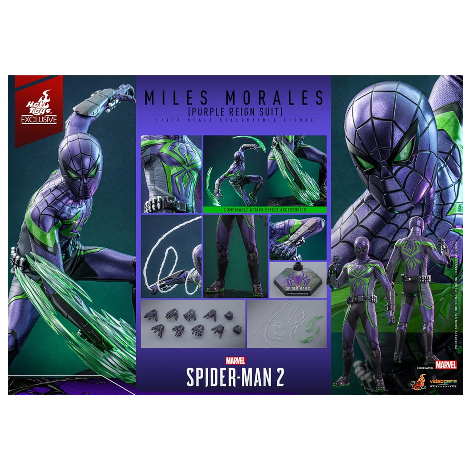 Spider-Man Video Game Masterpiece akcijska figura 1/6 Miles Morales (Purple Reign Suit) Hot Toys Exclusive 30 cm fotografija proizvoda