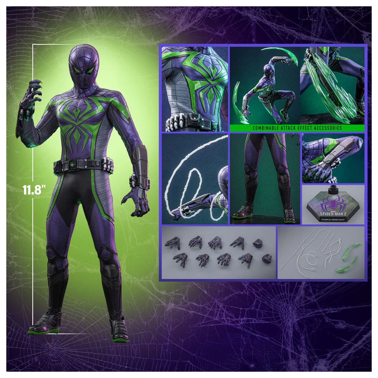 Spider-Man Video Game Masterpiece akcijska figura 1/6 Miles Morales (Purple Reign Suit) Hot Toys Exclusive 30 cm fotografija proizvoda