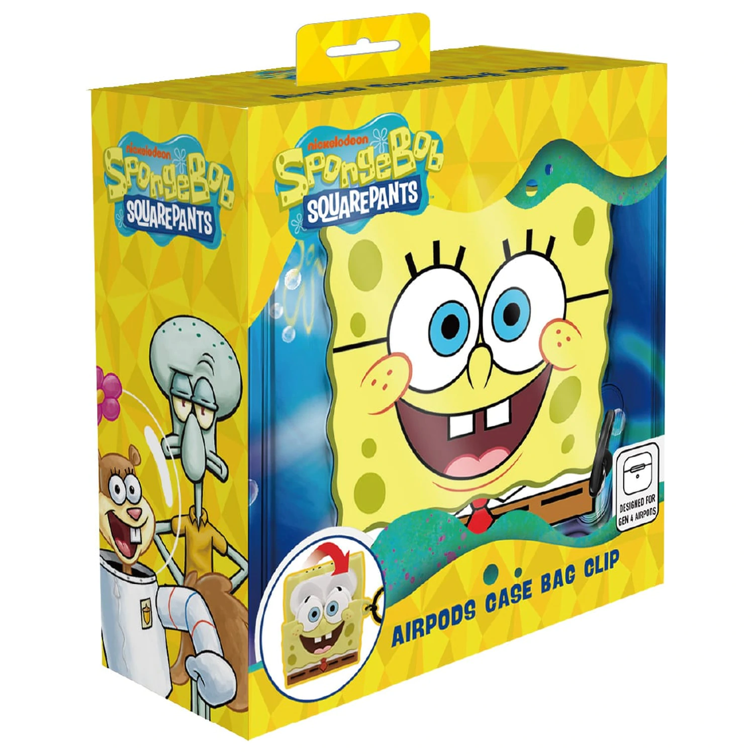 SpongeBob 3D Pjenasta Torbica za AirPods sa Spojnicom za Torbu fotografija proizvoda