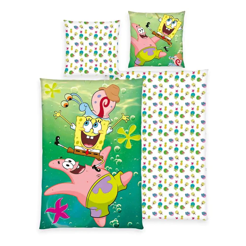 Spongebob Squarepants Set navlake za poplun 135 x 200 cm / 80 x 80 cm fotografija proizvoda