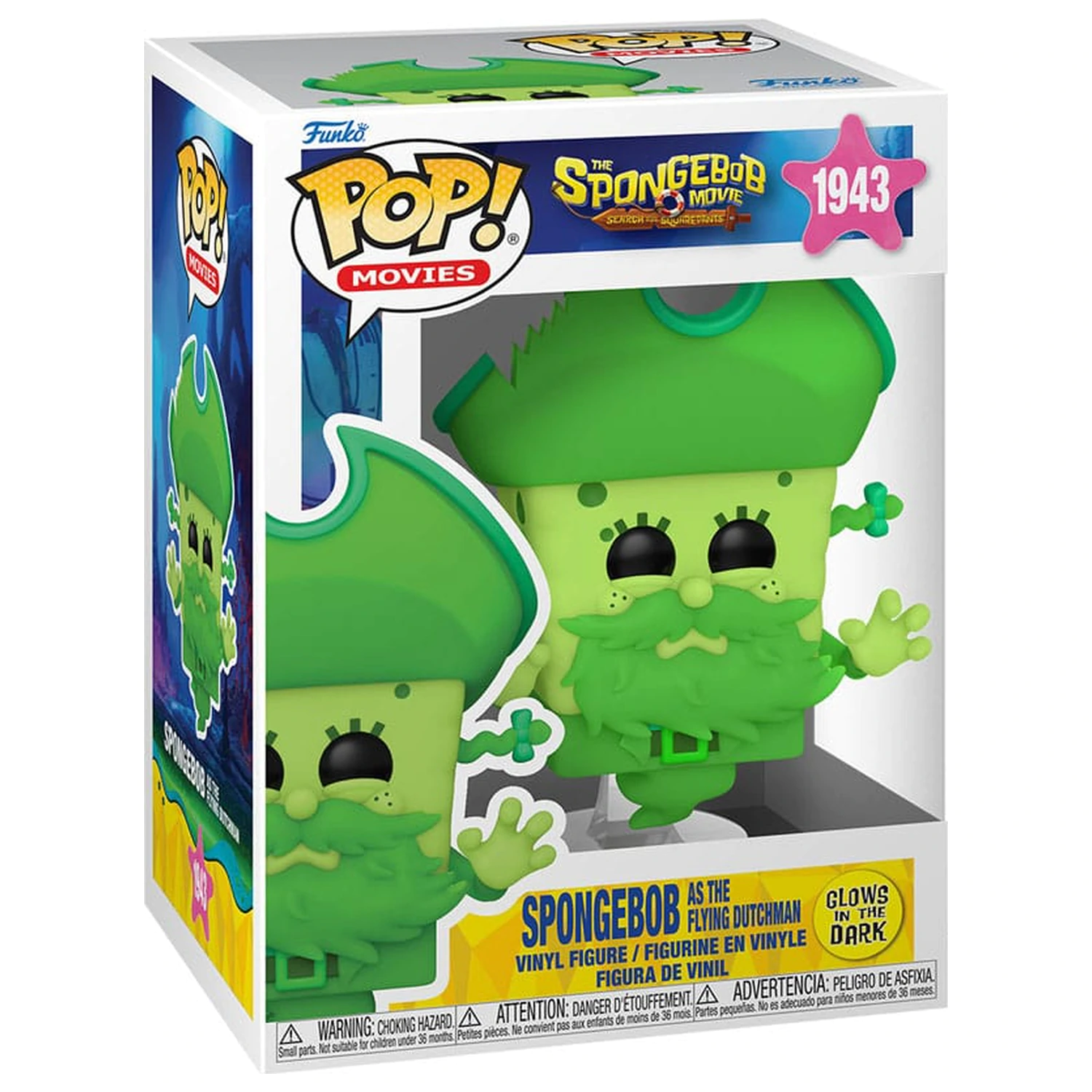 SpongeBob SquarePants Funko POP! Vinyl figura SpongeBob kao Leteći Nizozemac (Glow) 9 cm fotografija proizvoda