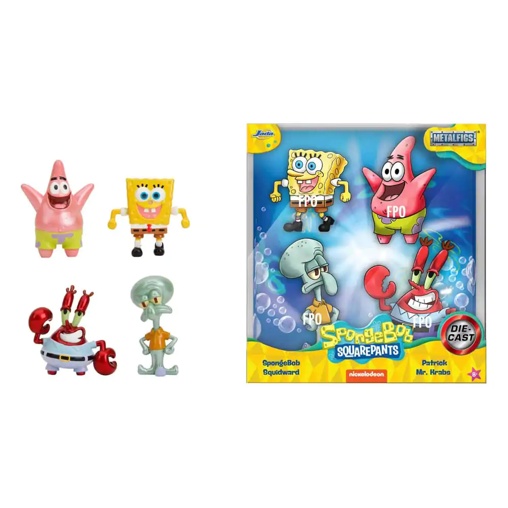 Spongebob Squarepants Nano Metalfigs Diecast Mini Figurice Set od 4 komada Wave 1 4 cm fotografija proizvoda