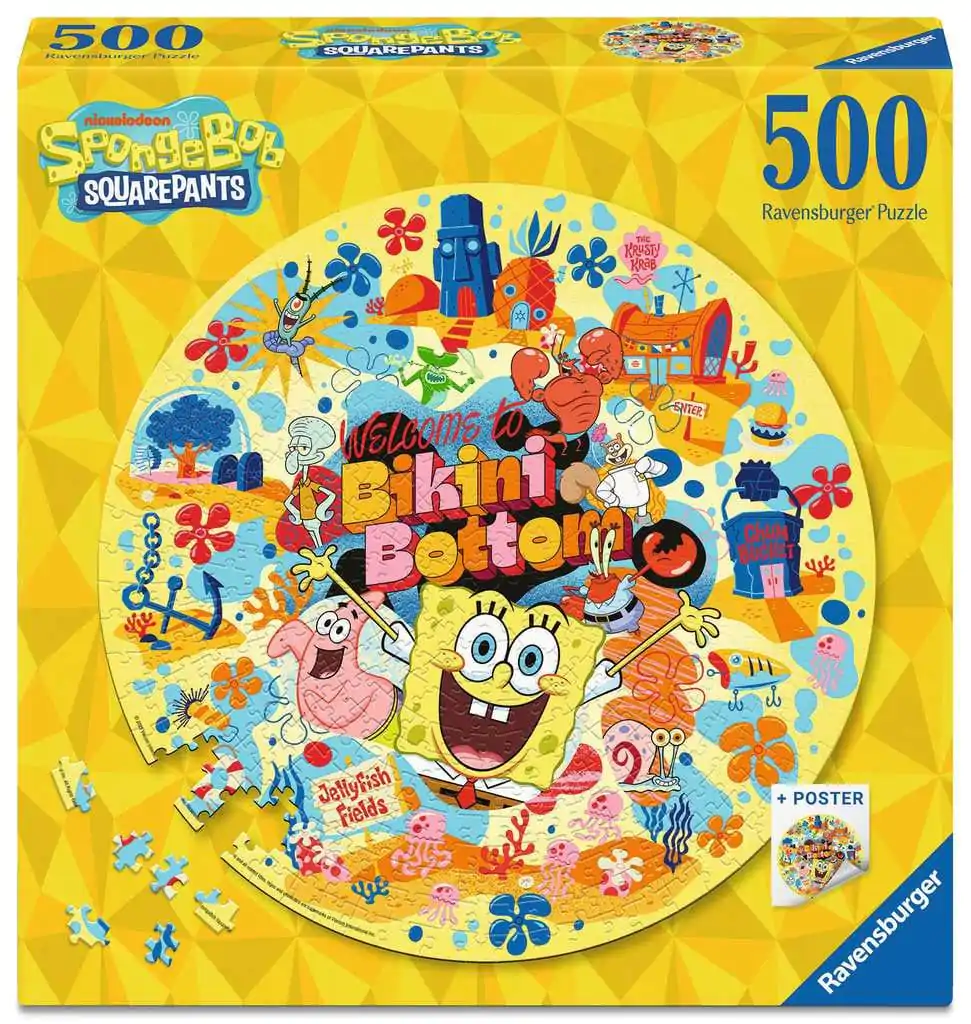SpongeBob SquarePants Okrugla Slagalica Welcome to Bikini Bottom (500 dijelova) fotografija proizvoda