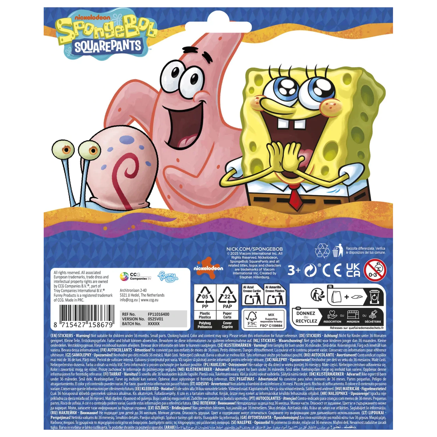 SpongeBob naljepnica za okvir fotografija proizvoda