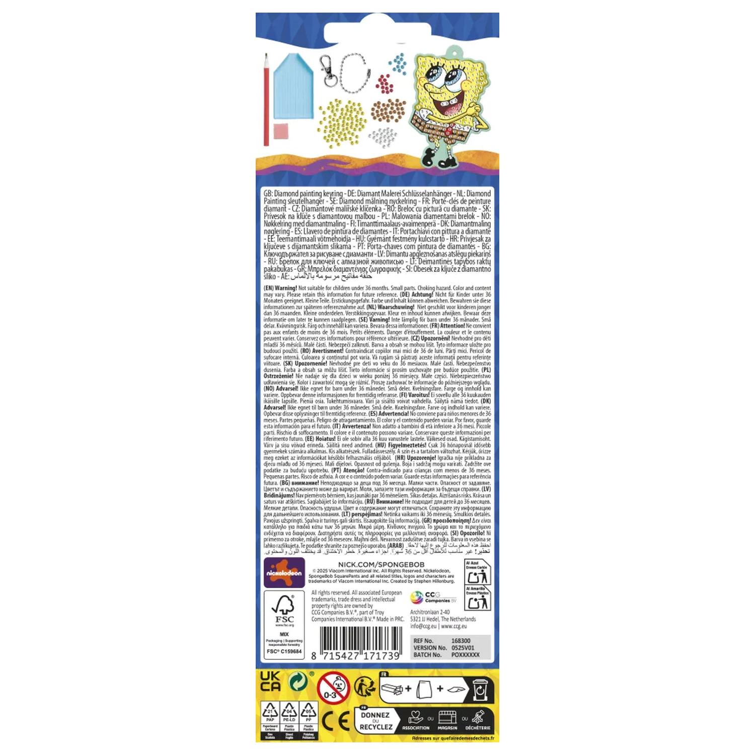 SpongeBob Smile Diamond set za izradu privjesaka za ključeve fotografija proizvoda