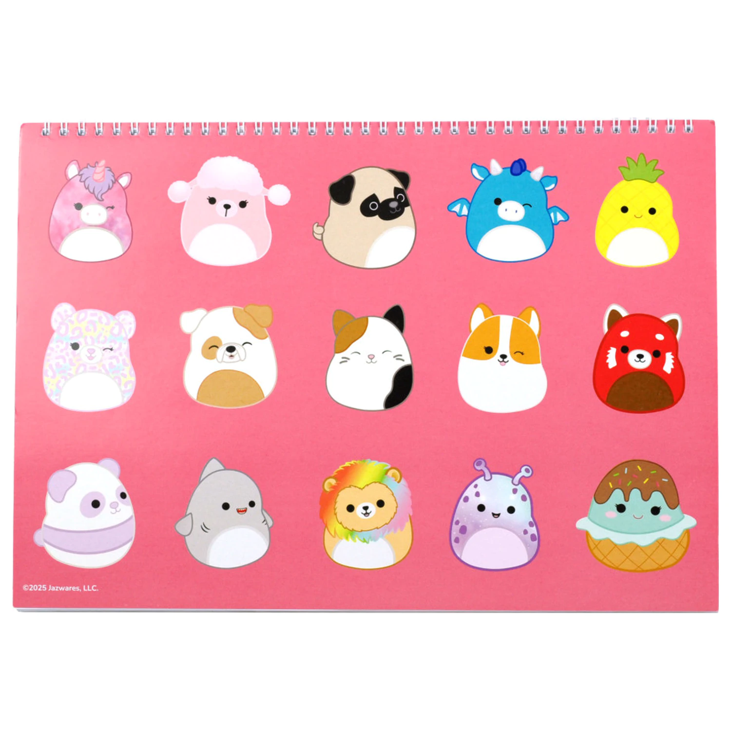 Squishmallows Feelin' A4 spiralni blok za skiciranje s 40 listova i naljepnicama fotografija proizvoda