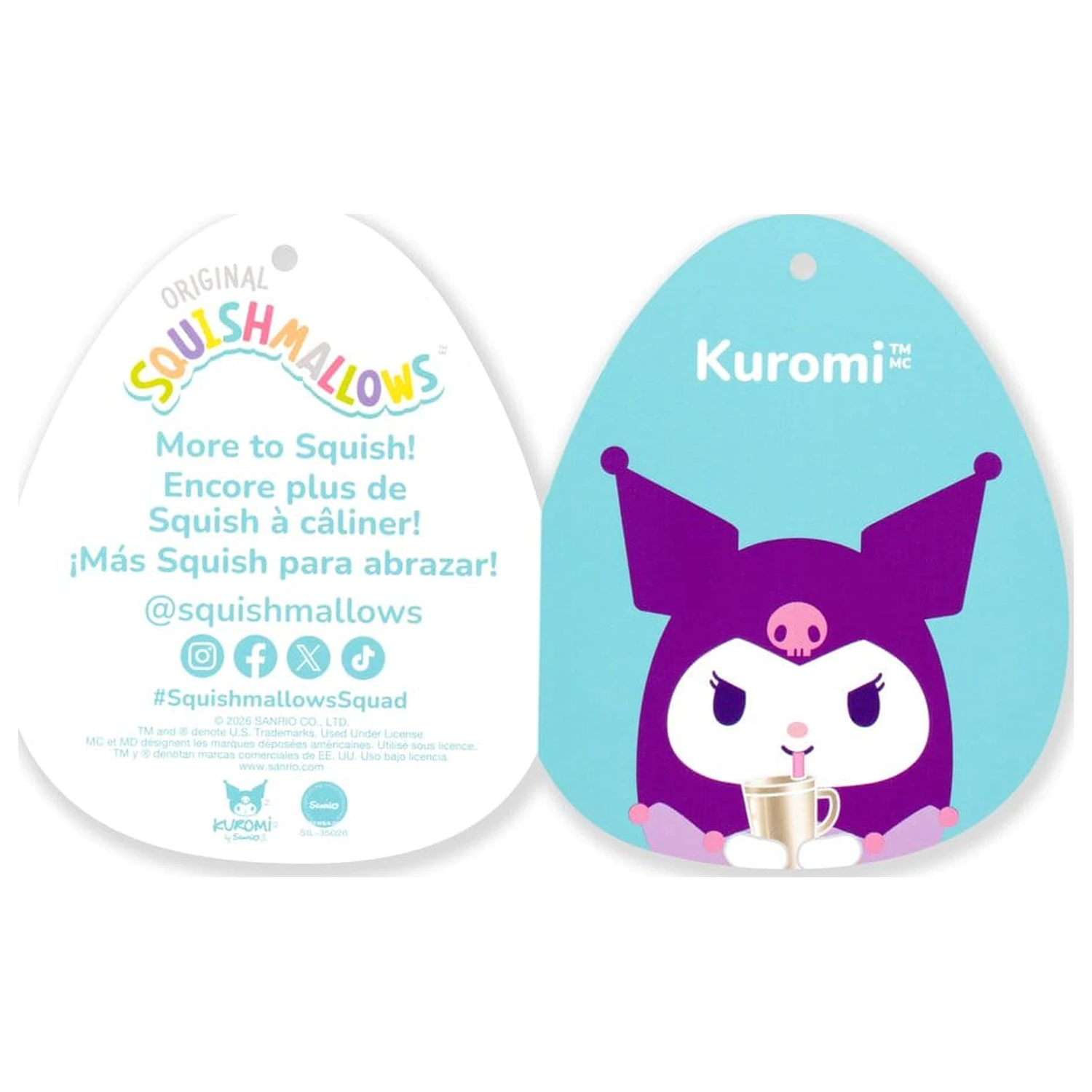 Squishmallows Hello Kitty and Friends Plišana Kuromi šalica 30 cm fotografija proizvoda