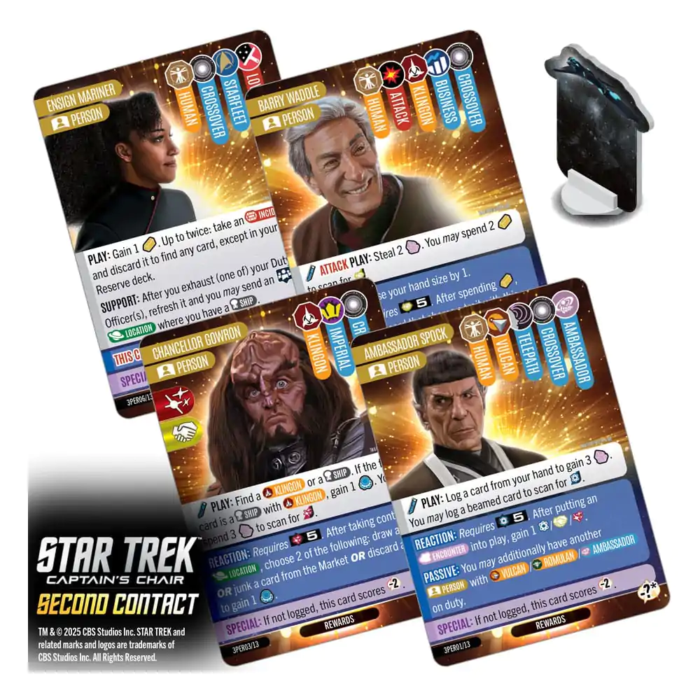 Star Trek: Captain's Chair Card Game Second Contact *English Version* - kartaška igra fotografija proizvoda