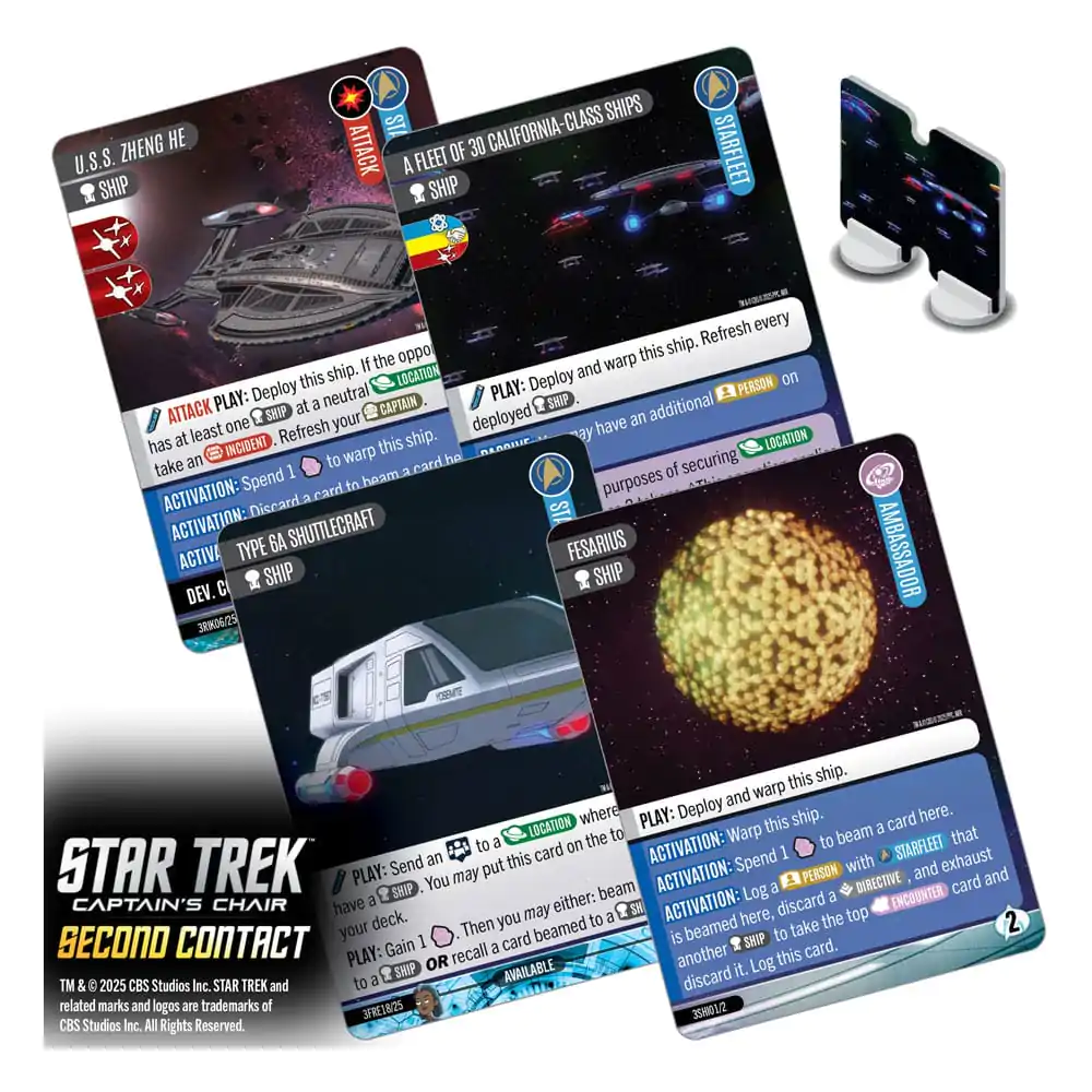 Star Trek: Captain's Chair Card Game Second Contact *English Version* - kartaška igra fotografija proizvoda