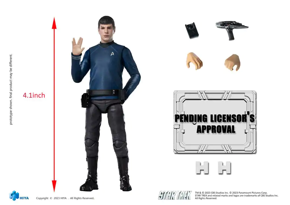 Star Trek Exquisite Mini akcijska figura 1/18 Star Trek 2009 Spock 10 cm fotografija proizvoda