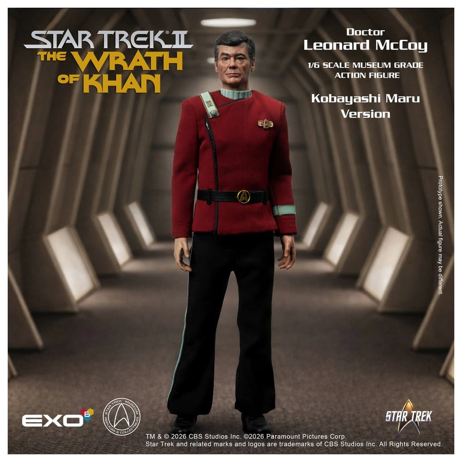 Star Trek II: The Wrath of Khan akcijska figura 1/6 Dr. Leonard McCoy Kobayashi Maru verzija 30 cm fotografija proizvoda