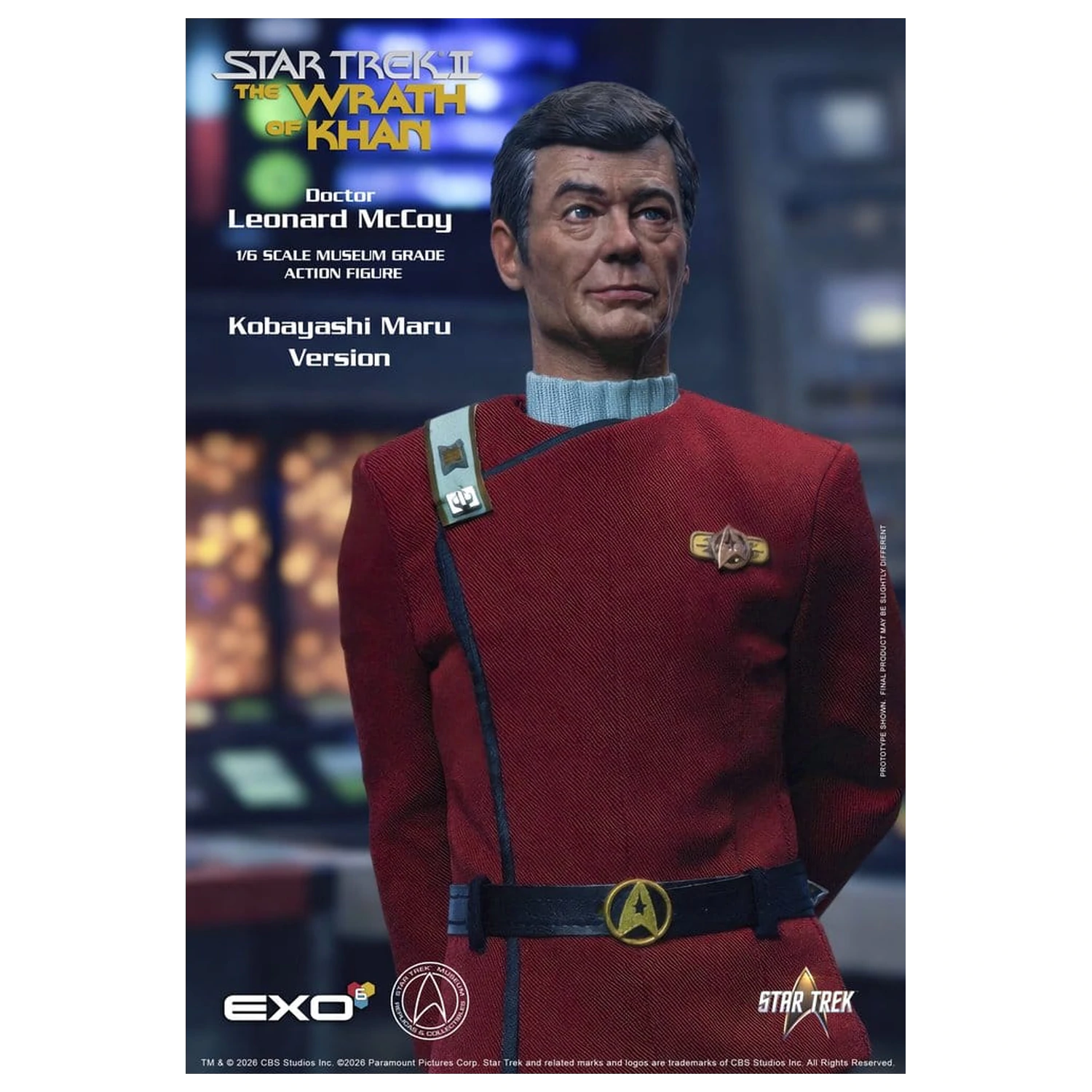 Star Trek II: The Wrath of Khan akcijska figura 1/6 Dr. Leonard McCoy Kobayashi Maru verzija 30 cm fotografija proizvoda