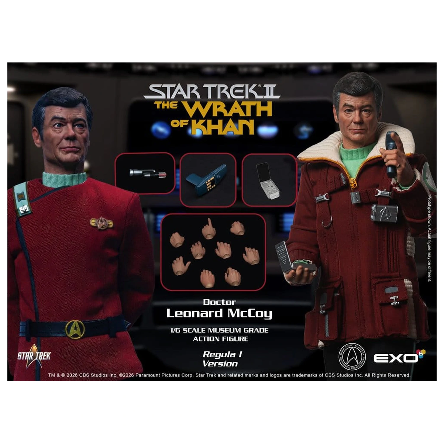 Star Trek II: The Wrath of Khan Action Figura 1/6 Dr. Leonard McCoy Regula I verzija 30 cm fotografija proizvoda