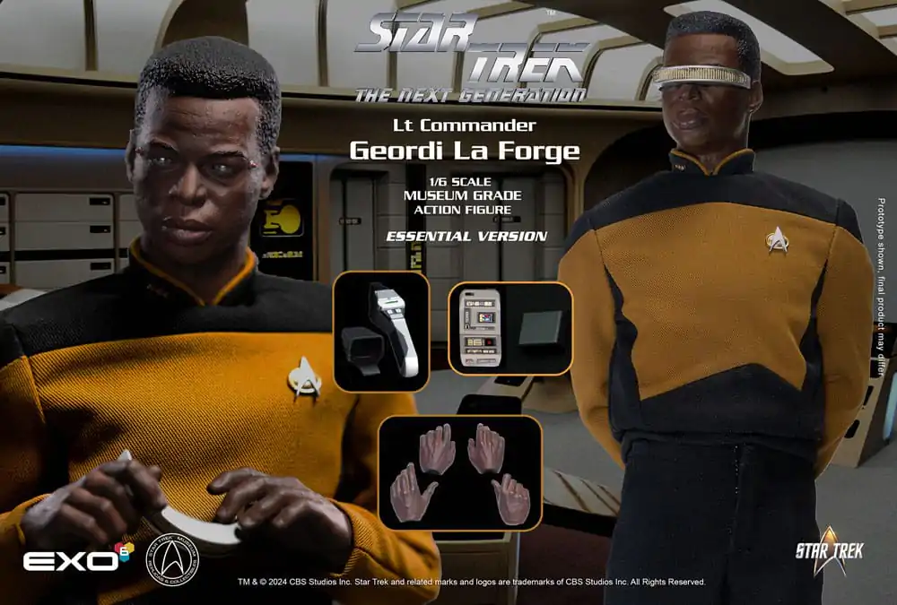 Star Trek: The Next Generation akcijska figura 1/6 Lt. Commander Geordi La Forge (Essentials verzija) 28 cm fotografija proizvoda