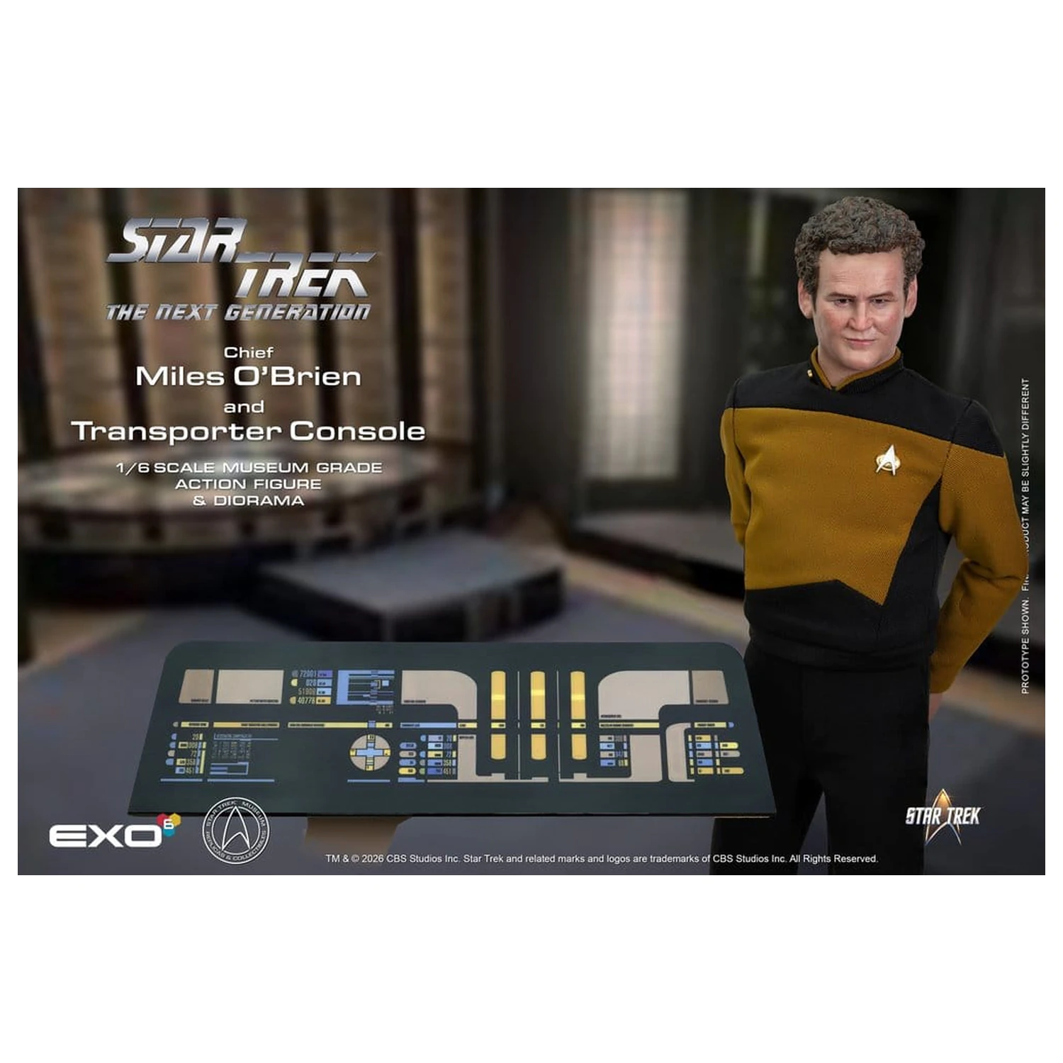 Star Trek: The Next Generation Akcijska figura 1/6 Chief Miles O'Brien s Transporter konzolom 30 cm fotografija proizvoda