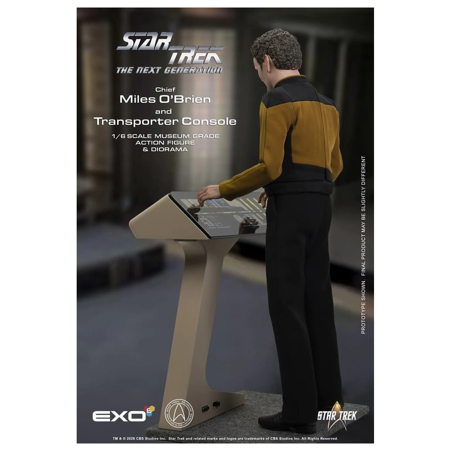 Star Trek: The Next Generation Akcijska figura 1/6 Chief Miles O'Brien s Transporter konzolom 30 cm fotografija proizvoda