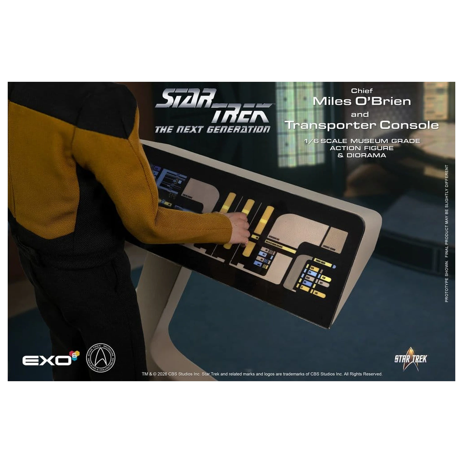 Star Trek: The Next Generation Akcijska figura 1/6 Chief Miles O'Brien s Transporter konzolom 30 cm fotografija proizvoda