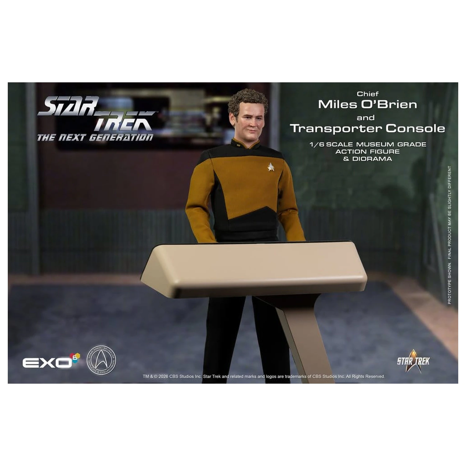 Star Trek: The Next Generation Akcijska figura 1/6 Chief Miles O'Brien s Transporter konzolom 30 cm fotografija proizvoda