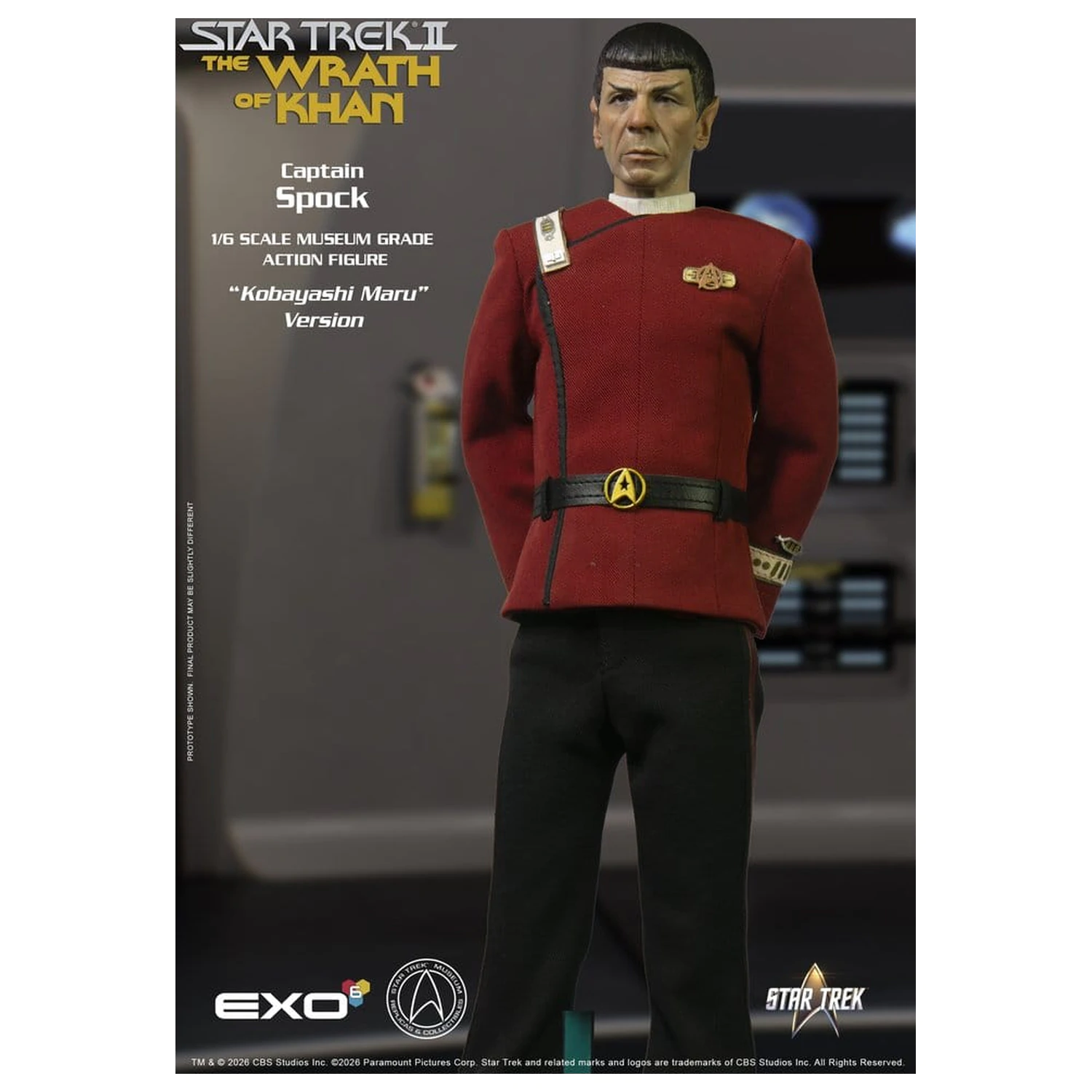Star Trek: The Wrath of Khan akcijska figura 1/6 Captain Spock Kobayashi Maru verzija 30 cm fotografija proizvoda