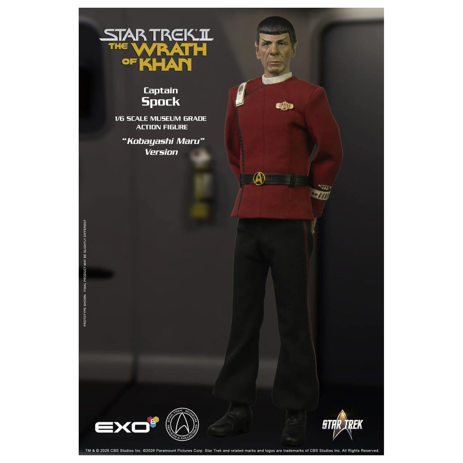 Star Trek: The Wrath of Khan akcijska figura 1/6 Captain Spock Kobayashi Maru verzija 30 cm fotografija proizvoda