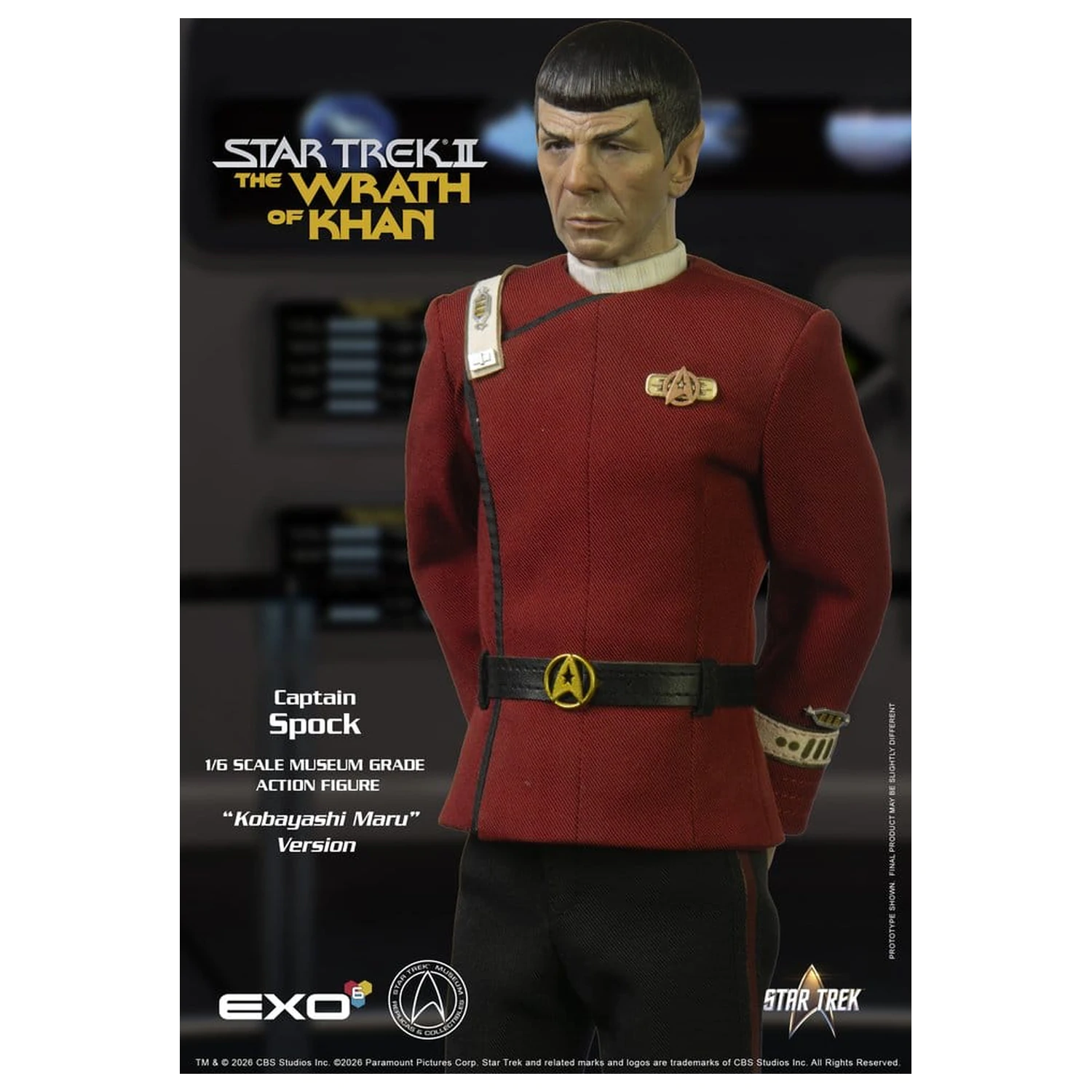 Star Trek: The Wrath of Khan akcijska figura 1/6 Captain Spock Kobayashi Maru verzija 30 cm fotografija proizvoda