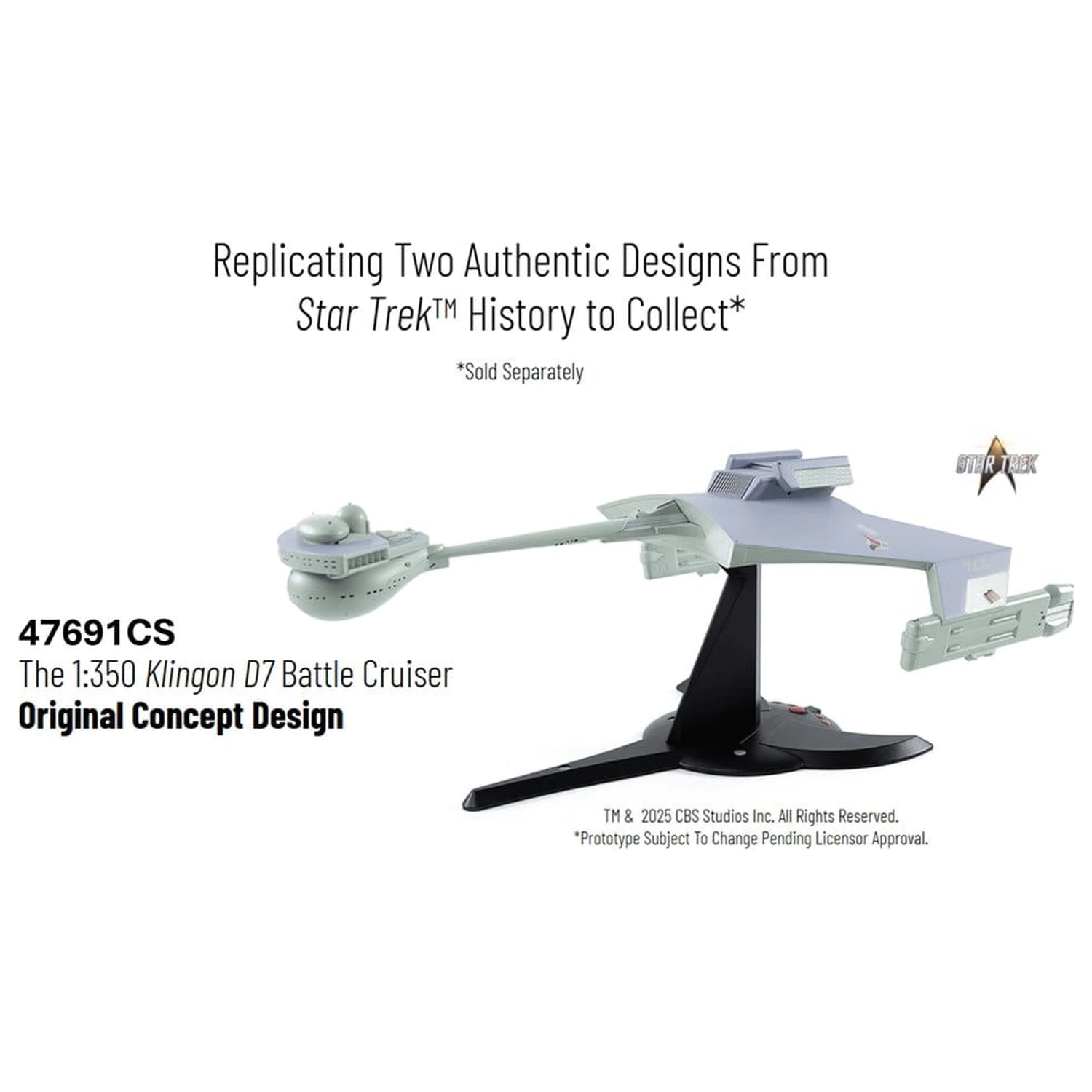 Star Trek TOS lijevana replika 1/350 Klingon D7 bojnog krstaša Original Concept Design heo EU Exclusive 66 cm fotografija proizvoda
