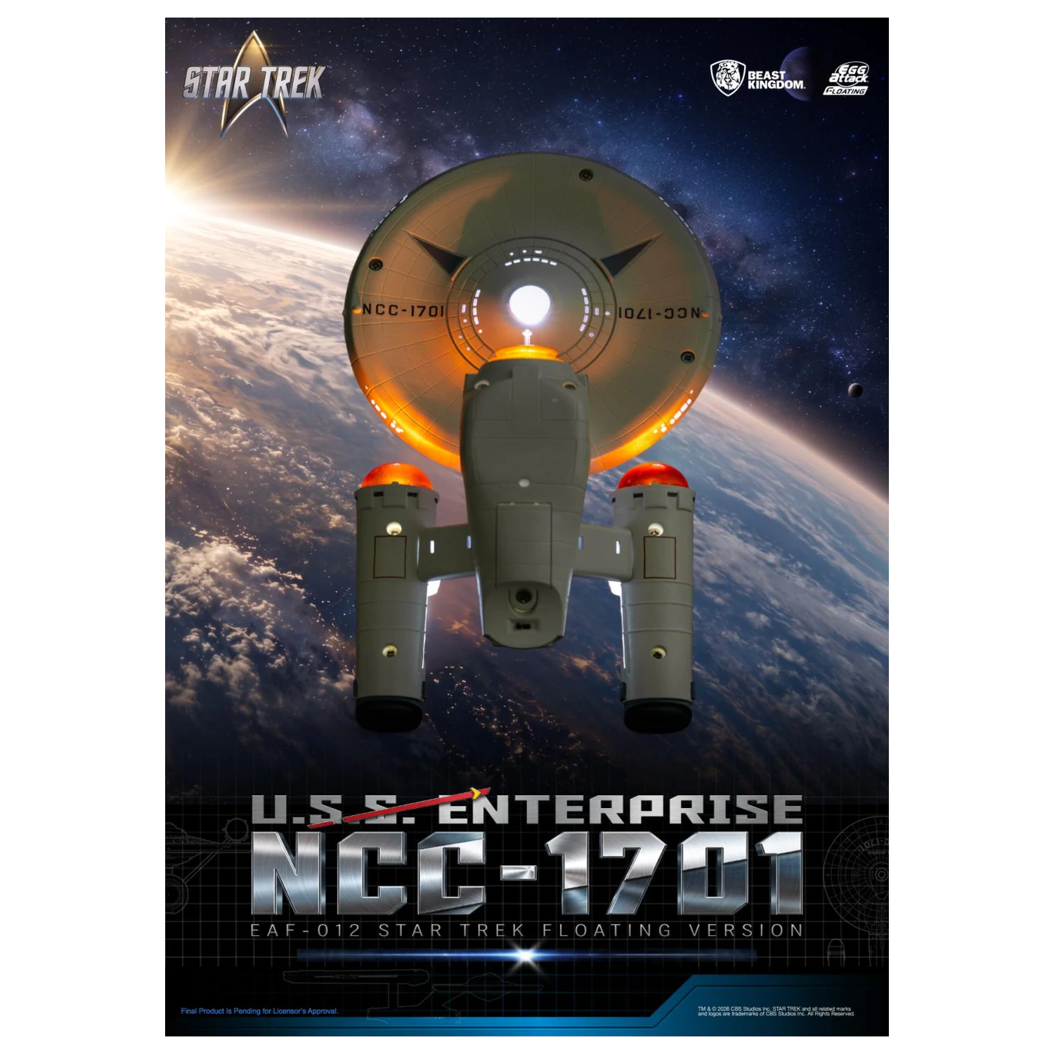 Star Trek U.S.S. Enterprise NCC-1701 "Lebdeći" kip 8,5 cm fotografija proizvoda
